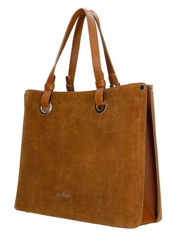 Wojas Skórzana torebka w kolorze jasnobrązowym - 34 x 28 x 12,5 cm
