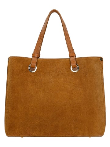 Wojas Skórzana torebka w kolorze jasnobrązowym - 34 x 28 x 12,5 cm