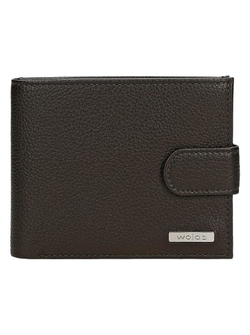 Wojas Leder-Geldbörse in Braun - (B)13 x (H)9,8 x (T)2 cm