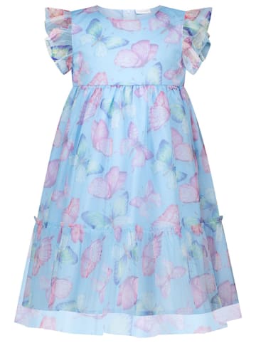 Topo Kleid in Hellblau