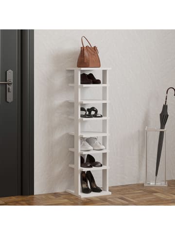 Scandinavia Concept Schuhregal "Ayka" in Weiß - (B)29,6 x (H)110 x (T)29,6 cm