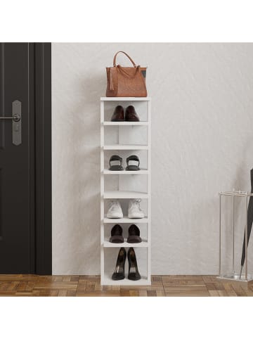 Scandinavia Concept Schuhregal "Ayka" in Weiß - (B)29,6 x (H)110 x (T)29,6 cm