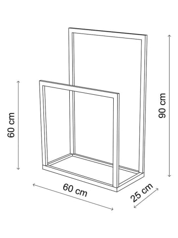 Scandinavia Concept Stojak w kolorze szarobrązowym - 60 x 90 x 25 cm