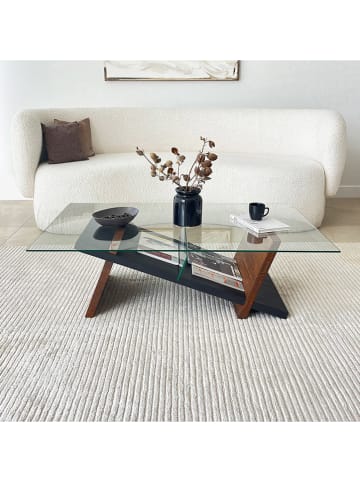 Scandinavia Concept Salontafel "Lovello" zwart/lichtbruin - (B)105 x (H)31 x (D)65 cm