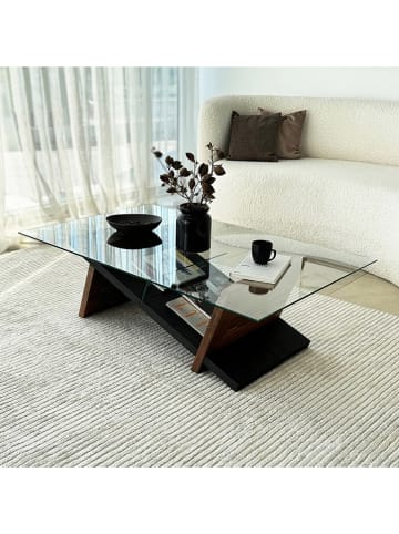 Scandinavia Concept Couchtisch ''Livello'' in Schwarz/ Hellbraun - (B)105 x (H)31 x (T)65 cm