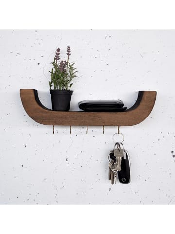 Scandinavia Concept Wandregal in Hellbraun - (B)33 x (H)11 x (T)7 cm