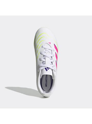 adidas Nocken-Fußballschuhe "PREDATOR CLUB" in Weiß/ Pink/ Gelb