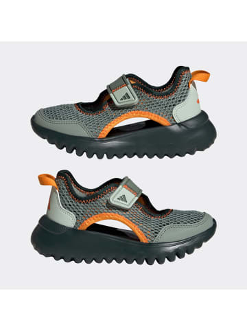 adidas Halbsandalen "SUMMERFLEX" in Grün/ Orange