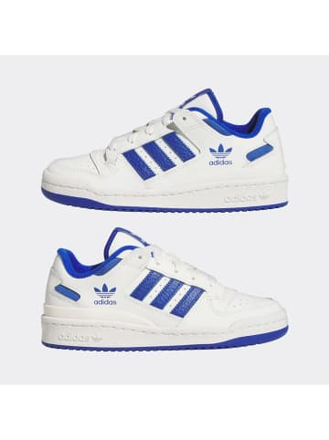 adidas Leder-Sneakers "Forum" in Weiß/ Blau