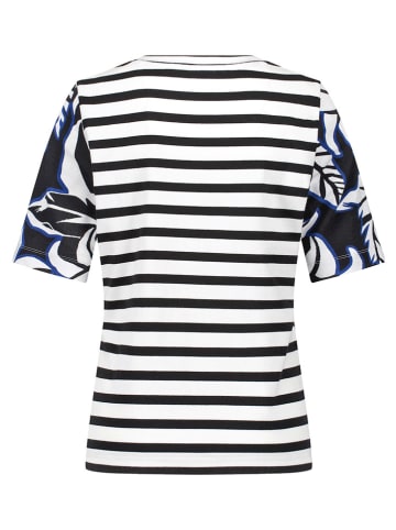 Gerry Weber Shirt in Weiß/ Schwarz/ Blau