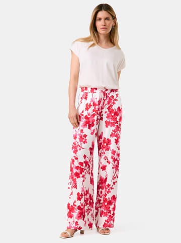 TAIFUN Hose in Weiß/ Rot/ Rosa