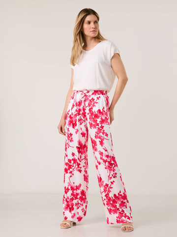 TAIFUN Hose in Weiß/ Rot/ Rosa