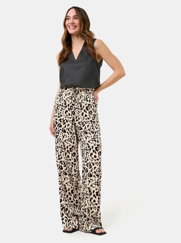 TAIFUN Hose in Beige/ Schwarz
