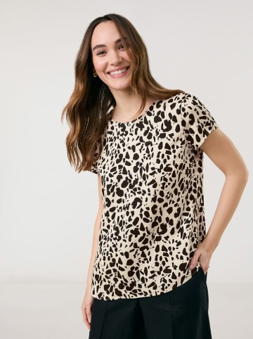TAIFUN Bluse in Beige/ Schwarz