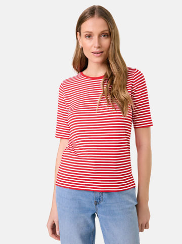 TAIFUN Shirt in Rot/ Weiß