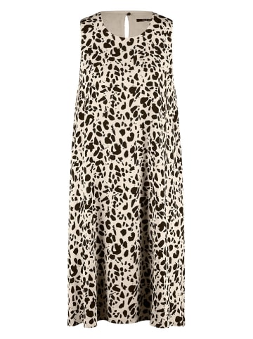 TAIFUN Kleid in Beige/ Schwarz