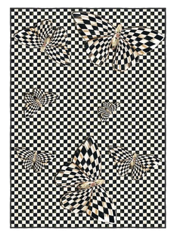CARPET DIEM Laagpolig tapijt crème/zwart