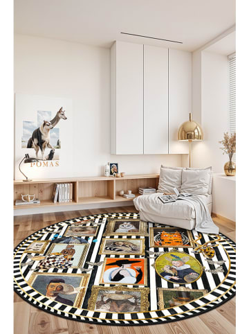 CARPET DIEM Laagpolig tapijt wit/zwart/meerkleurig