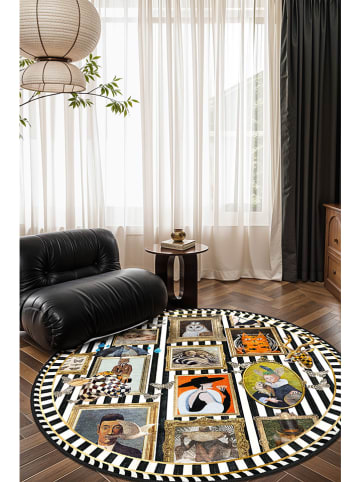 CARPET DIEM Laagpolig tapijt wit/zwart/meerkleurig