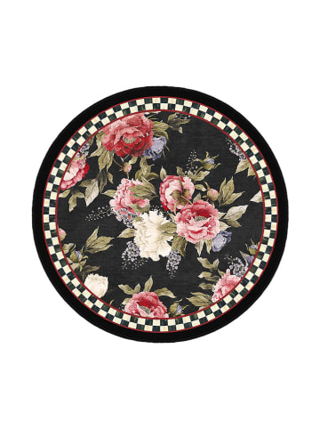 CARPET DIEM Kurzflor-Teppich in Schwarz/ Rosa