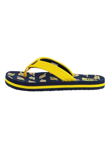 Reef Teenslippers donkerblauw/geel