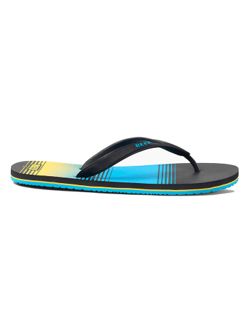 Reef Teenslippers zwart/lichtblauw/geel