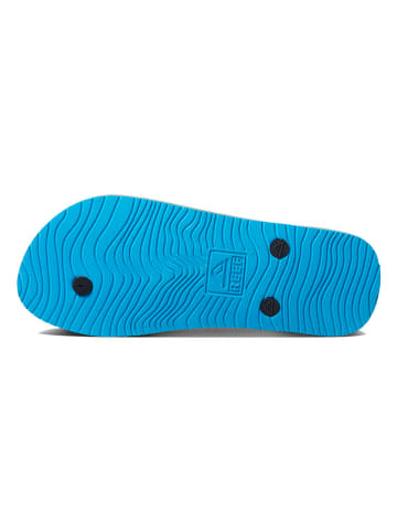 Reef Zehentrenner in Schwarz/ Hellblau/ Gelb