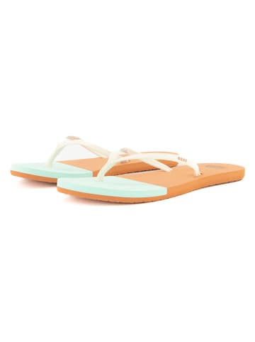 Reef Japonki "Bliss Toe Dip" w kolorze biało-turkusowo-pomarańczowym