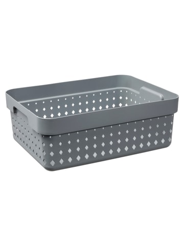 NHG Aufbewahrungskorb in Grau - (B)26,8 x (H)13,1 x (T)35,7 cm