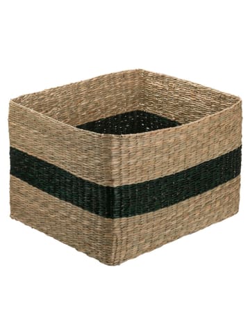 NHG Kosz w kolorze beżowo-zielonym - 35 x 22 x 30 cm