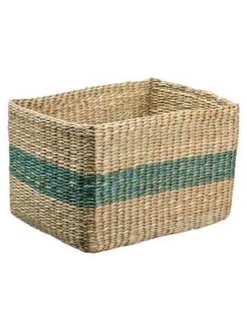 NHG Kosz w kolorze beżowo-turkusowym - 30 x 20 x 25 cm