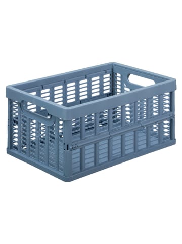 NHG Kiste in Blau - (B)35,5 x (H)16,3 x (T)24 cm