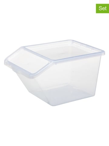 Plast Team 2er-Set:Kleiderkisten "Basic" in Transparent - 40 l