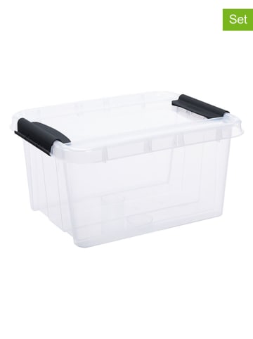 Plast Team 2er-Set: Aufbewahrungskisten "Probox" in Transparent - 32 l