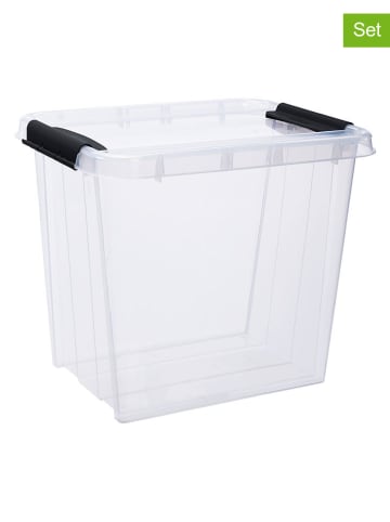 Plast Team 2er-Set: Aufbewahrungskisten "Probox" in Transparent - 53 l