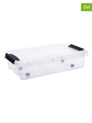 Plast Team 2er-Set: Rollkisten "Probox" in Transparent - 31 l