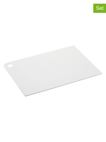 Plast Team 5er-Set: Schneidebretter "Thick-line - L" in Weiß - (B)34,5 x (H)24,5 cm