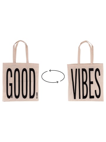 TINTEUNICHE Shopper ''Bigismore - Good Vibes'' in Beige - (L)42,4 x (B)40 cm
