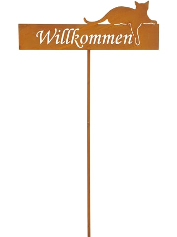 POSIWIO Gartenstab "Katze" in Hellbraun - (H)97 cm