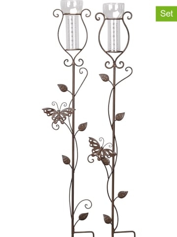 POSIWIO 2er-Set: Gartenstäbe in Braun - (B)18 x (H)95 cm