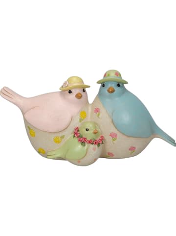 POSIWIO Decofiguur "Vogelfamilie" meerkleurig - (B)28,5 x (H)14,5 cm