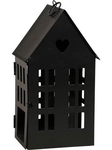POSIWIO Windlicht "Haus" in Dunkelbraun - (B)10 x (H)24 x (T)13 cm