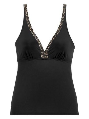LASCANA Koszulka tankini w kolorze czarnym