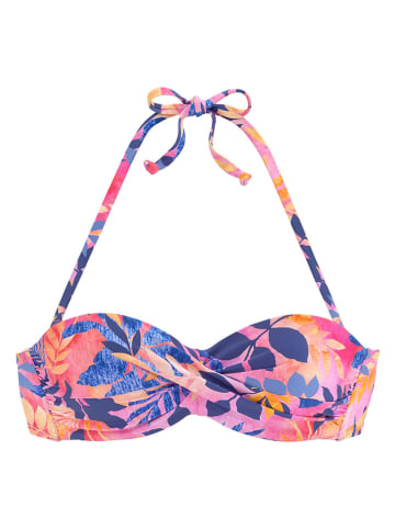 Vivance Bikini-Oberteil in Rot/ Blau