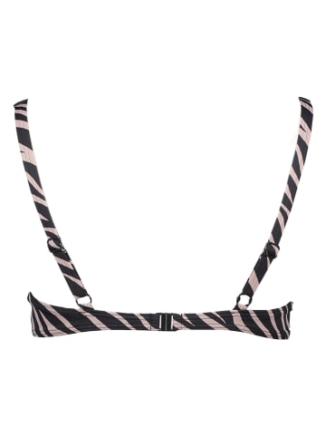 LASCANA Bikini-Oberteil in Grau/ Schwarz
