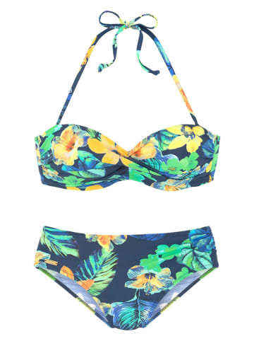 LASCANA Bikini w kolorze niebiesko-zielonym