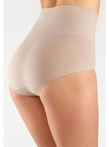 PETITE FLEUR Pełne figi modelujące high waist (2 pary) w kolorze czarnym i beżowym
