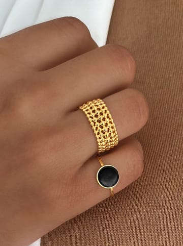 Les Petites Précieuses Vergold. Ring mit Edelsteinen
