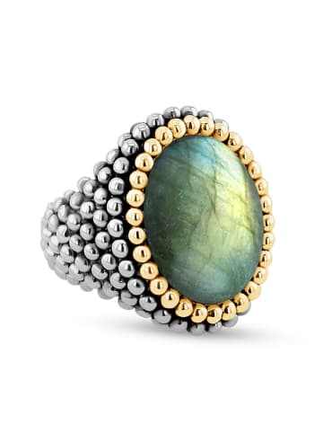 Nomad Vergulde ring met edelsteen