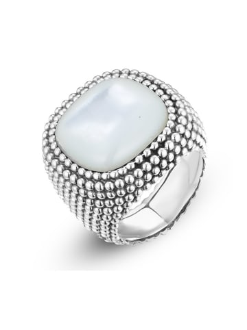 Nomad Zilveren ring met parelmoer